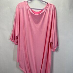 PINK Oversized Plus Size 5xl Women's Stretch Long Top